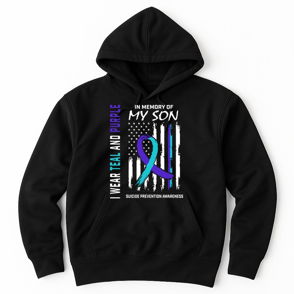 Parents In Memory Of Son Suicide Awareness Prevention Flag Hoodie