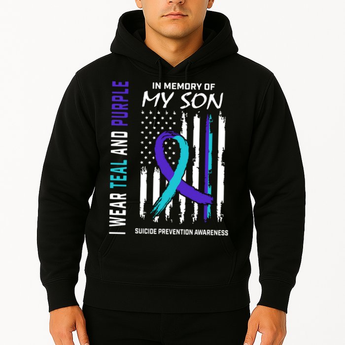 Parents In Memory Of Son Suicide Awareness Prevention Flag Hoodie