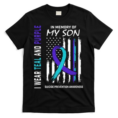 Parents In Memory Of Son Suicide Awareness Prevention Flag T-Shirt