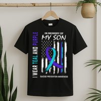Parents In Memory Of Son Suicide Awareness Prevention Flag T-Shirt