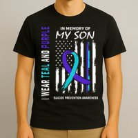 Parents In Memory Of Son Suicide Awareness Prevention Flag T-Shirt