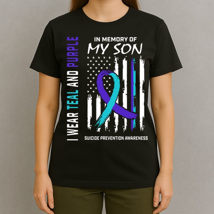 Parents In Memory Of Son Suicide Awareness Prevention Flag T-Shirt