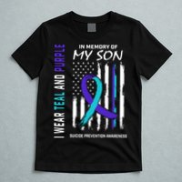 Parents In Memory Of Son Suicide Awareness Prevention Flag T-Shirt