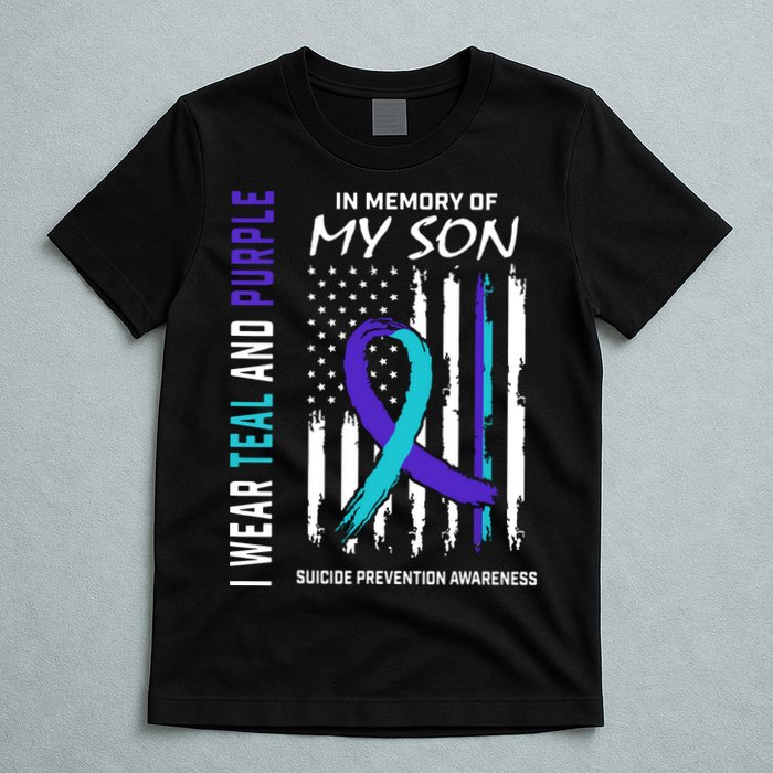 Parents In Memory Of Son Suicide Awareness Prevention Flag T-Shirt