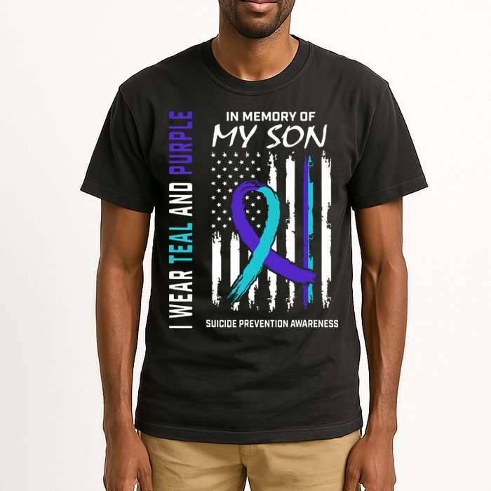 Parents In Memory Of Son Suicide Awareness Prevention Flag Tall T-Shirt