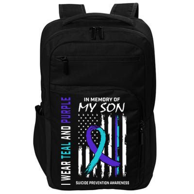 Parents In Memory Of Son Suicide Awareness Prevention Flag Impact Tech Backpack