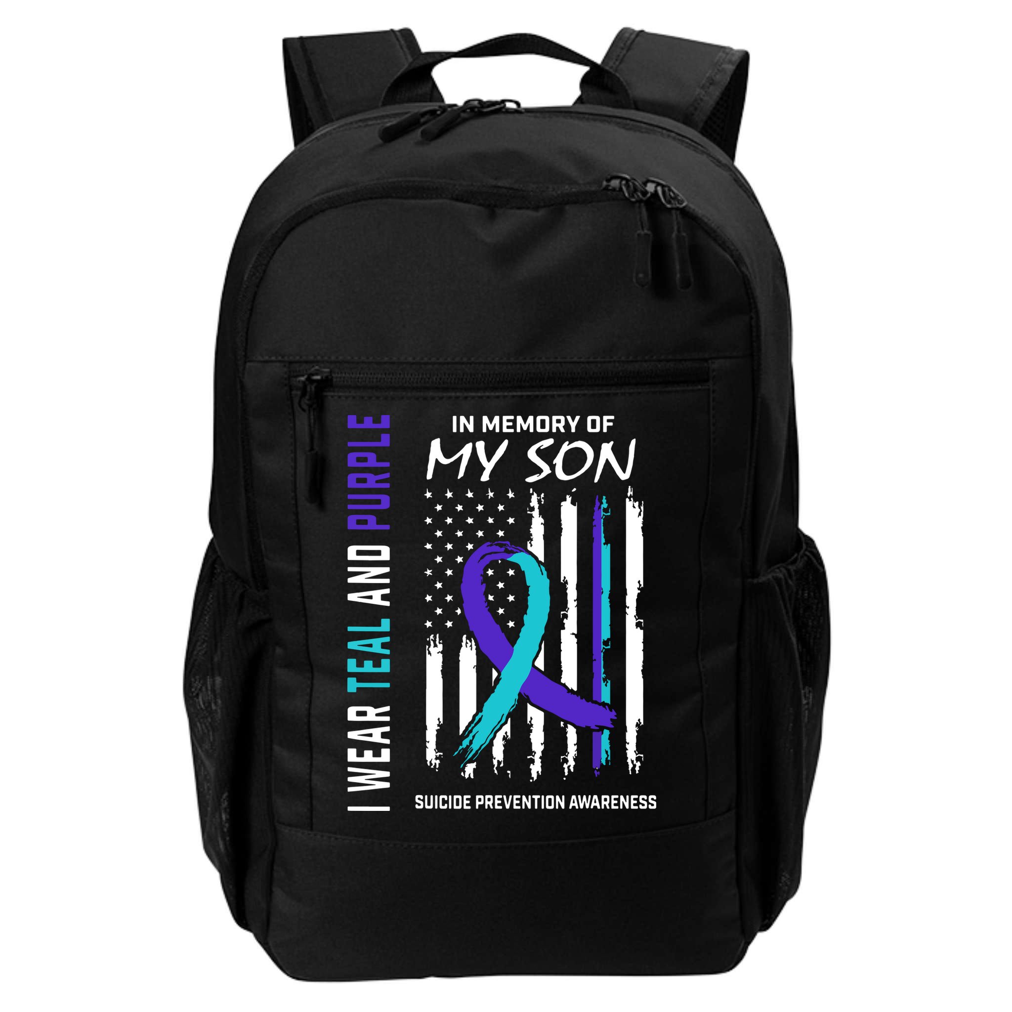 Parents In Memory Of Son Suicide Awareness Prevention Flag Backpack