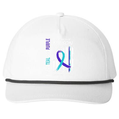 Parents In Memory Of Son Suicide Awareness Prevention Flag Snapback Five-Panel Rope Hat