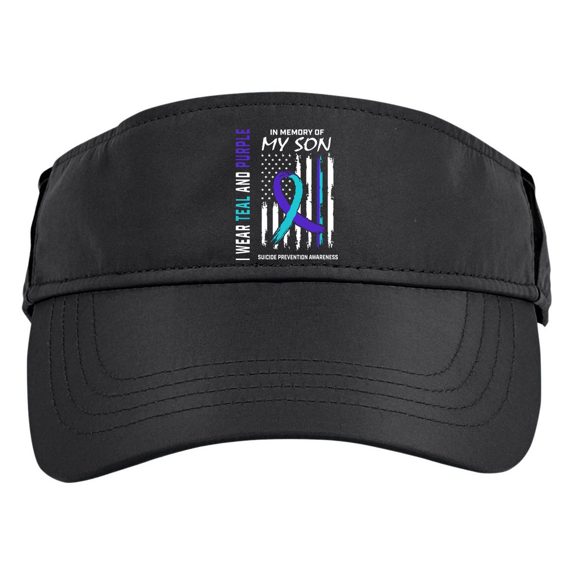 Parents In Memory Of Son Suicide Awareness Prevention Flag Adult Drive Performance Visor