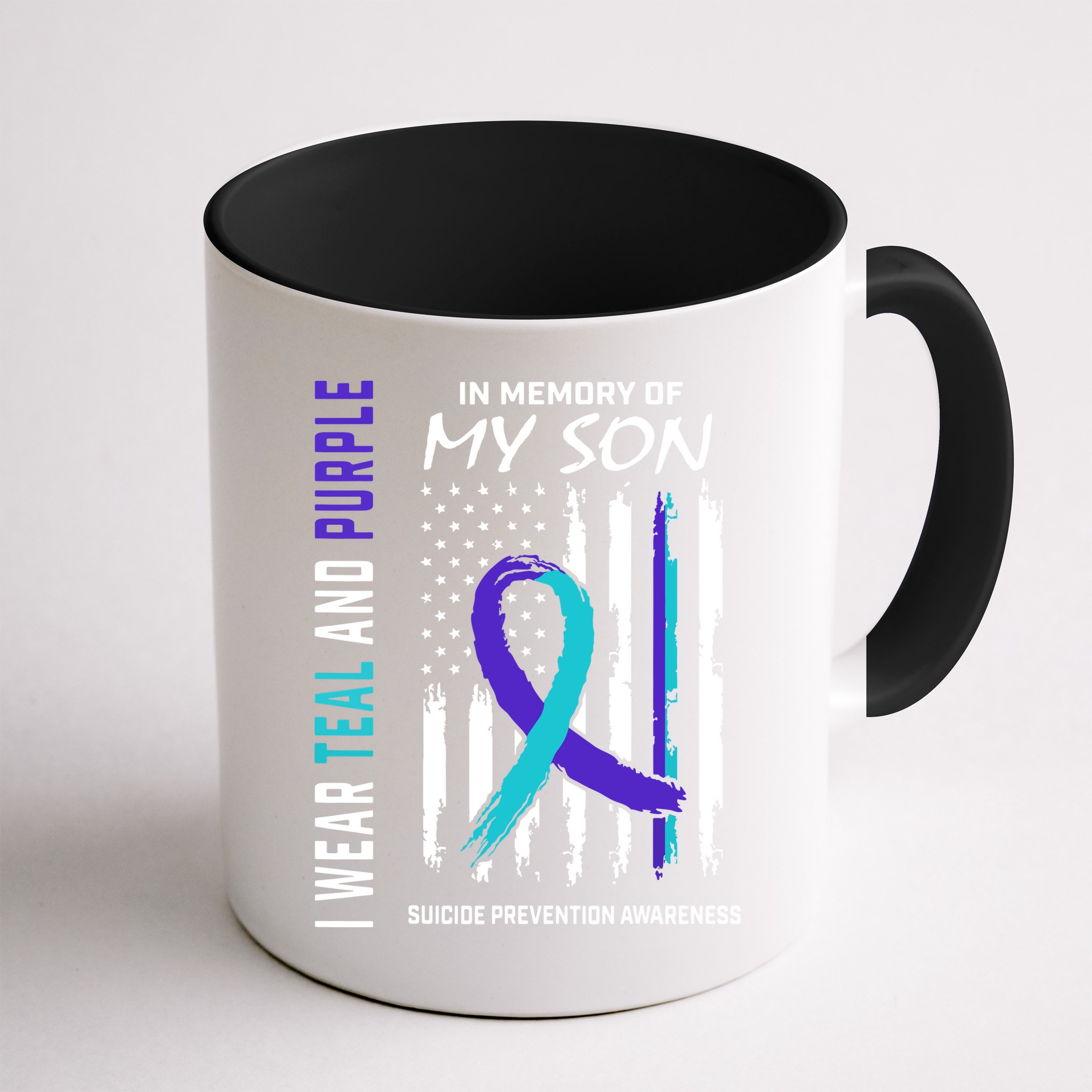 Parents In Memory Of Son Suicide Awareness Prevention Flag Mug