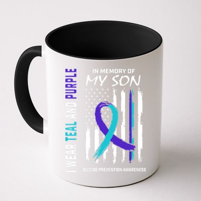 Parents In Memory Of Son Suicide Awareness Prevention Flag Mug