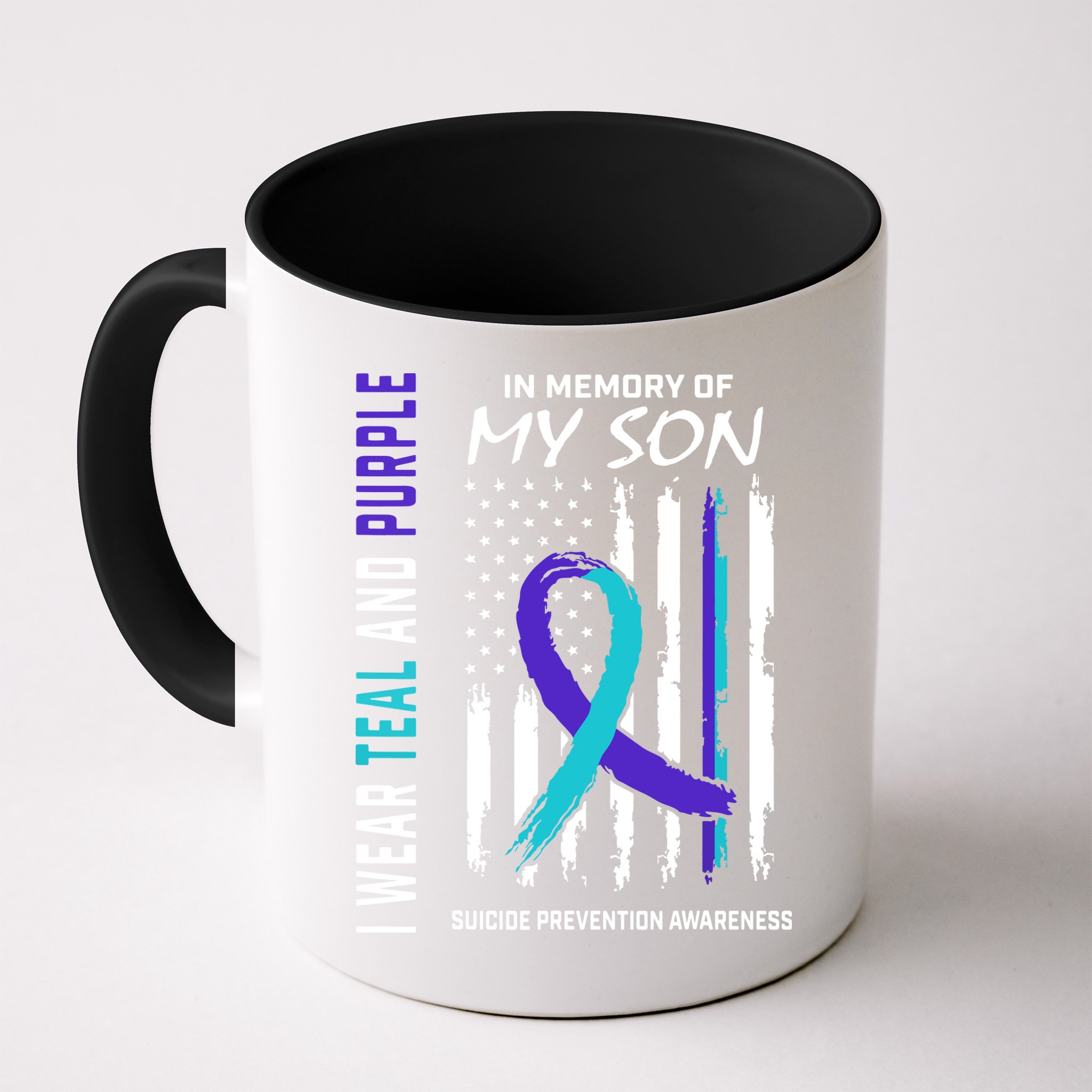 Parents In Memory Of Son Suicide Awareness Prevention Flag Mug