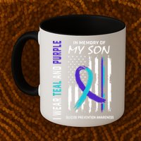 Parents In Memory Of Son Suicide Awareness Prevention Flag Mug
