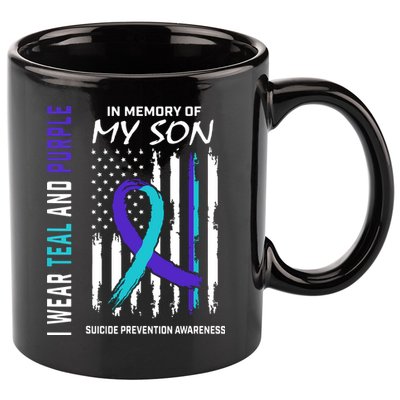 Parents In Memory Of Son Suicide Awareness Prevention Flag 11oz C Handle Ceramic Mug