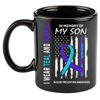 Parents In Memory Of Son Suicide Awareness Prevention Flag 11oz C Handle Ceramic Mug