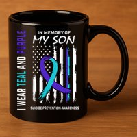 Parents In Memory Of Son Suicide Awareness Prevention Flag 11oz C Handle Ceramic Mug