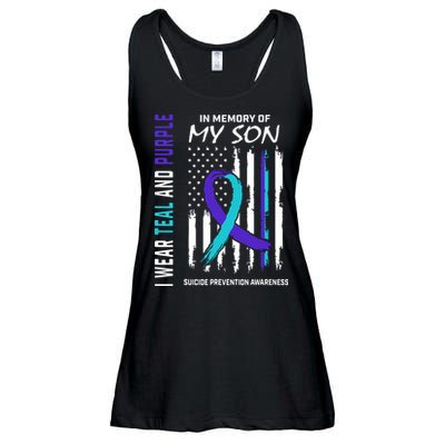 Parents In Memory Of Son Suicide Awareness Prevention Flag Ladies Essential Flowy Tank