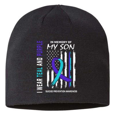 Parents In Memory Of Son Suicide Awareness Prevention Flag Sustainable Beanie