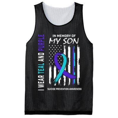 Parents In Memory Of Son Suicide Awareness Prevention Flag Mesh Reversible Basketball Jersey Tank