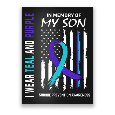 Parents In Memory Of Son Suicide Awareness Prevention Flag Poster