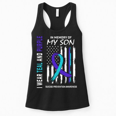 Parents In Memory Of Son Suicide Awareness Prevention Flag Womens Tank Top