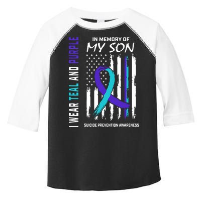 Parents In Memory Of Son Suicide Awareness Prevention Flag Toddler Fine Jersey T-Shirt
