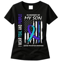 Parents In Memory Of Son Suicide Awareness Prevention Flag Womens T-Shirt