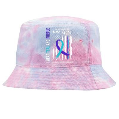 Parents In Memory Of Son Suicide Awareness Prevention Flag Tie-Dyed Bucket Hat