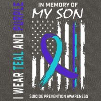Parents In Memory Of Son Suicide Awareness Prevention Flag Cotton Canvas Backpack