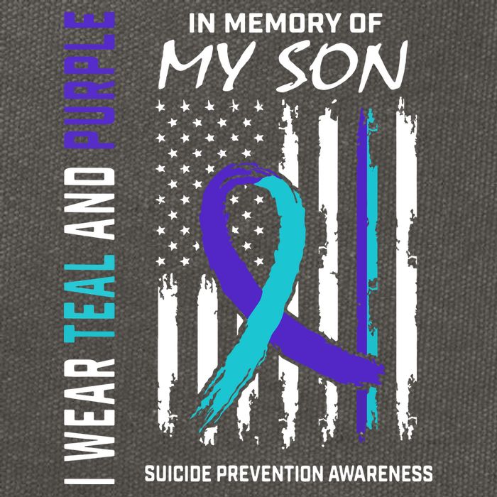 Parents In Memory Of Son Suicide Awareness Prevention Flag Cotton Canvas Backpack