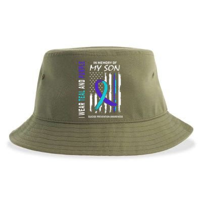 Parents In Memory Of Son Suicide Awareness Prevention Flag Sustainable Bucket Hat