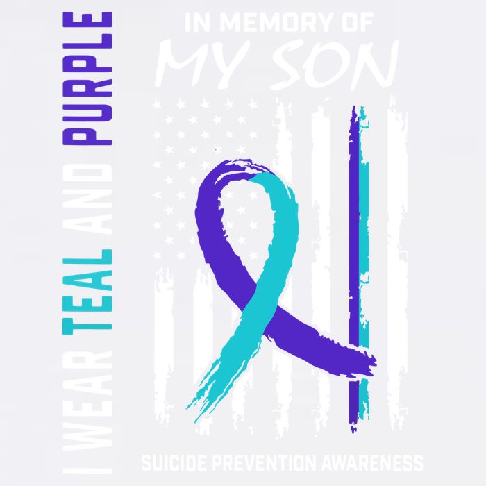Parents In Memory Of Son Suicide Awareness Prevention Flag Garment-Dyed Sweatshirt
