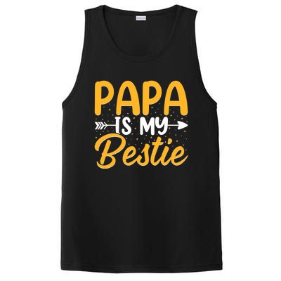 Papa is my bestie - Son and Daughter Funny Fathers Day PosiCharge Competitor Tank