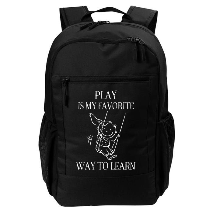 Play Is My Favorite Way To Learn Child Life Specialist Occupational Therapist Backpack