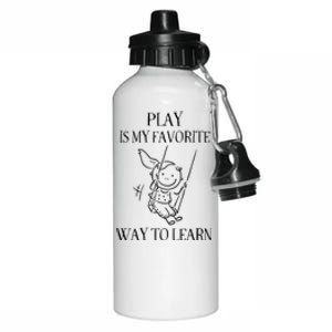 Play Is My Favorite Way To Learn Child Life Specialist Occupational Therapist Aluminum Water Bottle