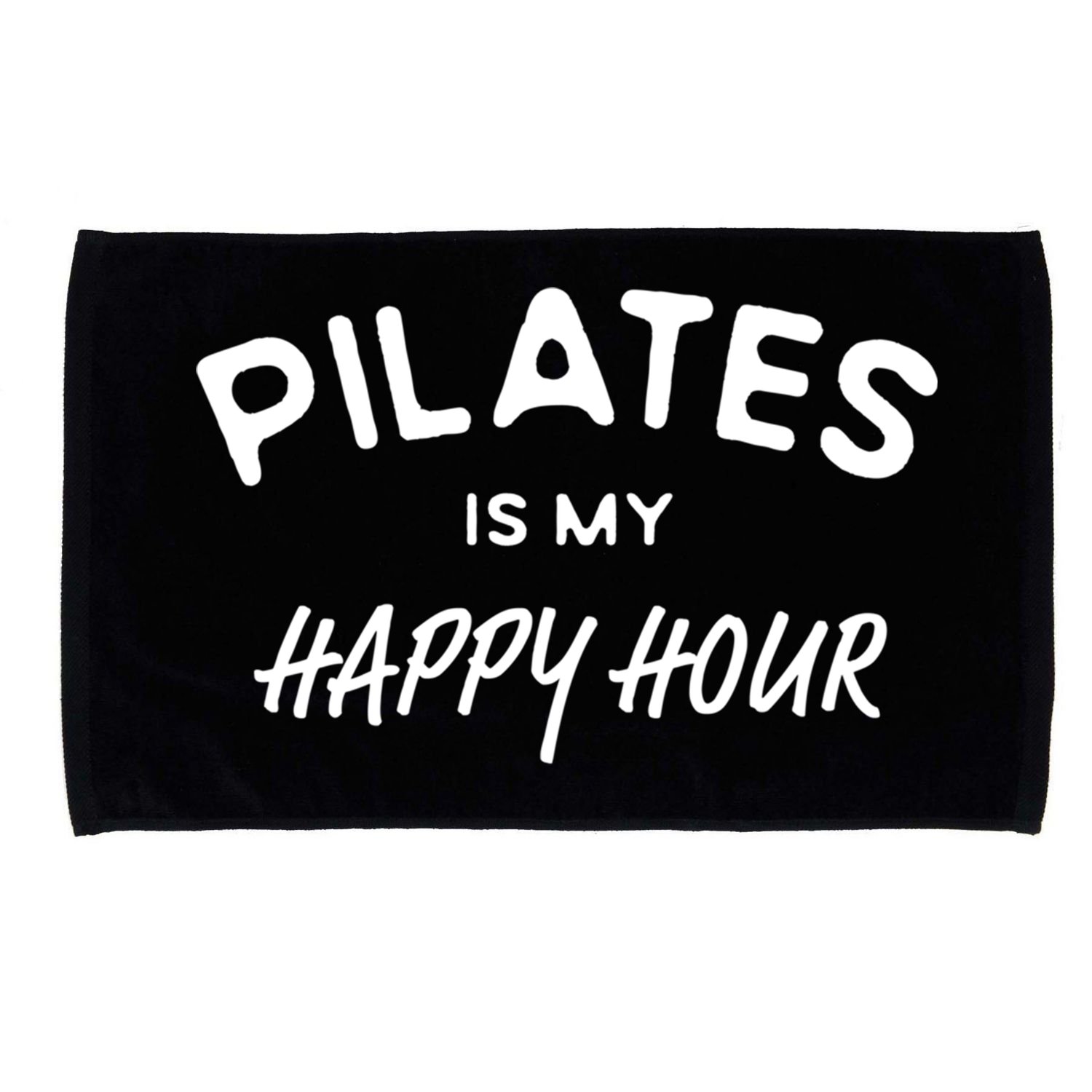 Pilates Is My Happy Hour Funny Pilates Funny Gift Microfiber Hand Towel