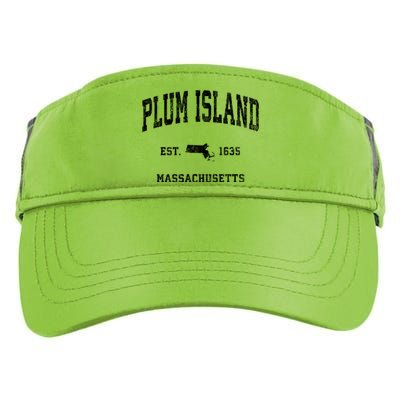 Plum Island Massachusetts Ma Vintage Athletic Adult Drive Performance Visor