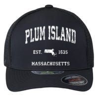 Plum Island Massachusetts Ma Vintage Athletic Flexfit Unipanel Trucker Cap