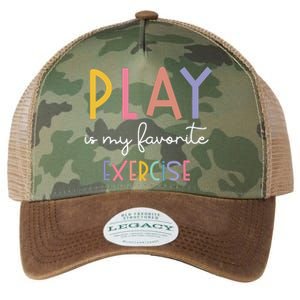 Play Is My Favorite Exercise Cute Pediatric Physical Therapy Legacy Tie Dye Trucker Hat