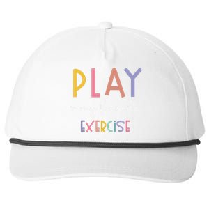 Play Is My Favorite Exercise Cute Pediatric Physical Therapy Snapback Five-Panel Rope Hat