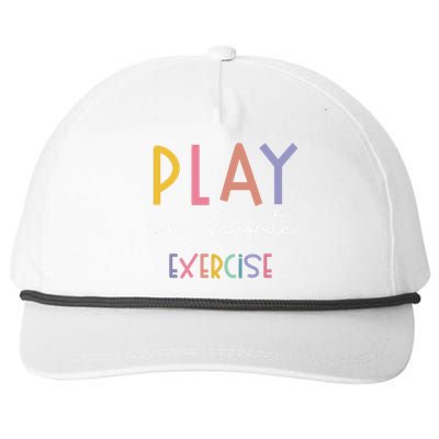 Play Is My Favorite Exercise Cute Pediatric Physical Therapy Snapback Five-Panel Rope Hat