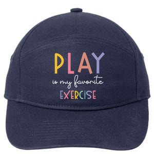 Play Is My Favorite Exercise Cute Pediatric Physical Therapy 7-Panel Snapback Hat