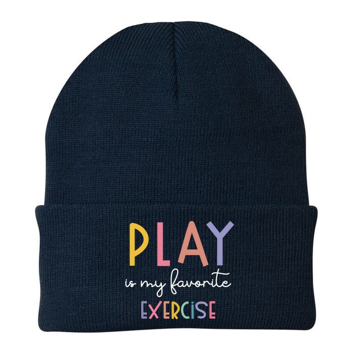 Play Is My Favorite Exercise Cute Pediatric Physical Therapy Knit Cap Winter Beanie