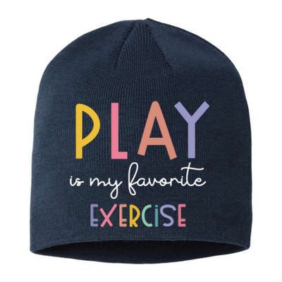 Play Is My Favorite Exercise Cute Pediatric Physical Therapy Sustainable Beanie