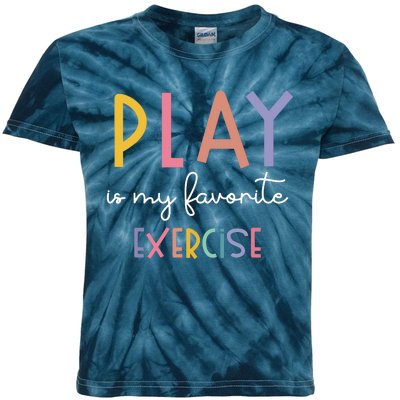 Play Is My Favorite Exercise Cute Pediatric Physical Therapy Kids Tie-Dye T-Shirt