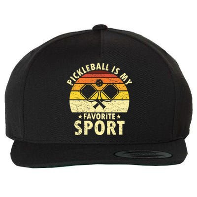 Pickleball Is My Favorite Sport Funny Pickleball Player Premium Wool Snapback Cap