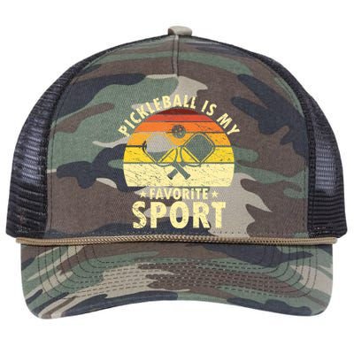 Pickleball Is My Favorite Sport Funny Pickleball Player Premium Retro Rope Trucker Hat Cap