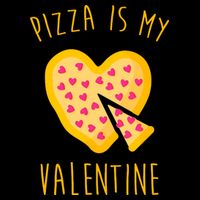 Pizza Is My Valentine Cute Heart Zip Tote Bag