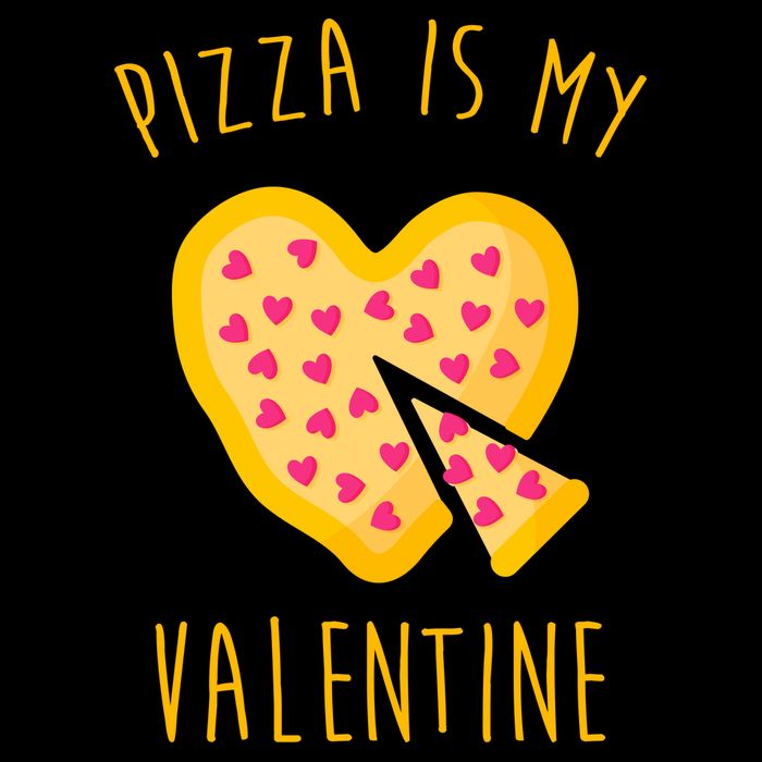 Pizza Is My Valentine Cute Heart Zip Tote Bag