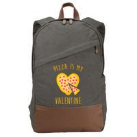 Pizza Is My Valentine Cute Heart Cotton Canvas Backpack